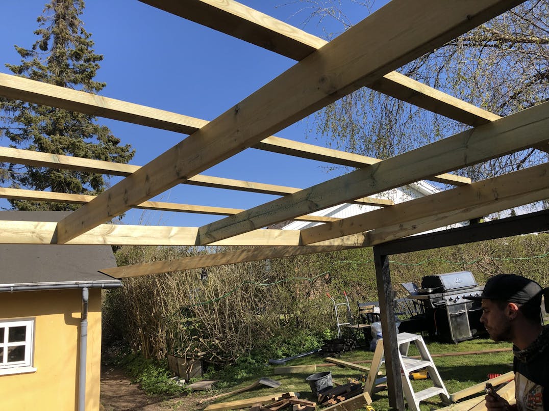 Terrasse med overdækning Terrasse med overdækning